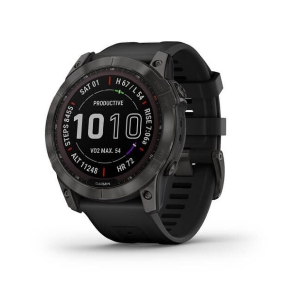 Fenix 7X – Sapphire Solar Edition Black DLC Titanium with Black Band