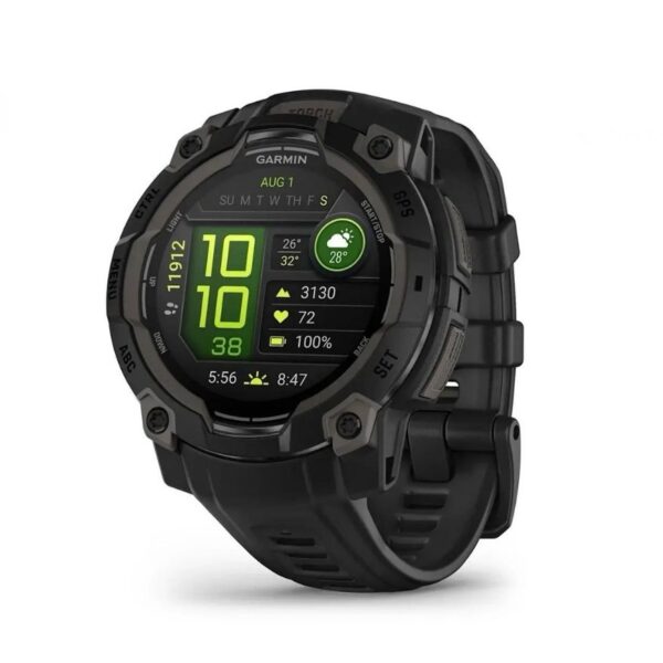 Instinct 3 – 45 mm, AMOLED Black with Black Band