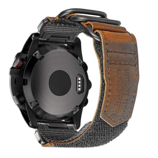 Ремінець шкіряний на липучці 26mm QuickFit Коричневий